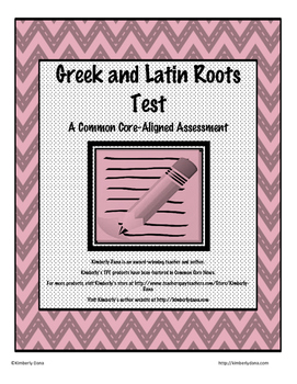 Preview of Greek and Latin Roots Test