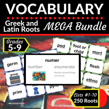 Preview of Greek and Latin Roots | Vocabulary MEGA Bundle-List 1-10