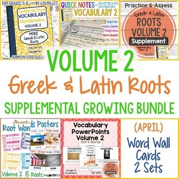 Preview of Greek and Latin Roots, Volume 2 {Supplemental Bundle}