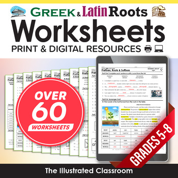 Greek and Latin Roots Worksheets by The Illustrated Classroom | TpT