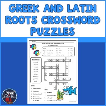 Preview of Greek and Latin Roots Worksheets | Crossword Puzzles