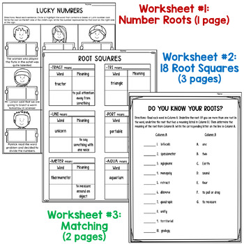 Greek and Latin Roots Worksheets and Assessment by Deb Hanson | TpT