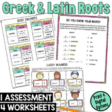 Greek and Latin Roots Worksheets and Assessment: Practice 