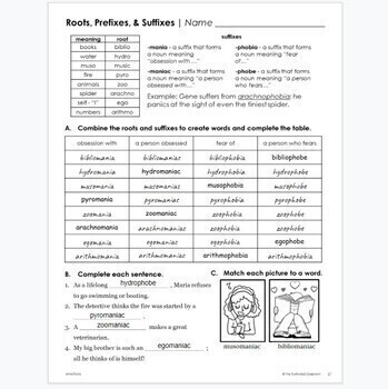 Greek and Latin Roots Worksheets for Google Classroom | TpT