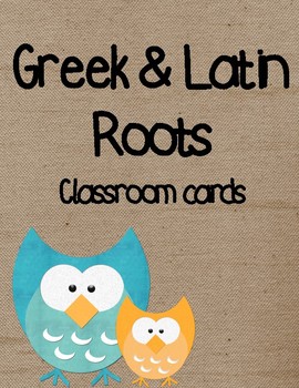 Preview of Greek and Latin Roots and Affixes