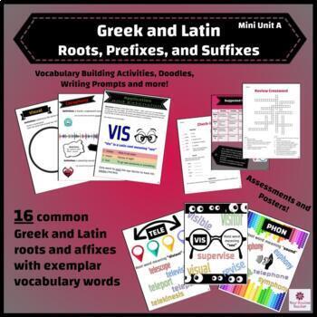 Preview of Greek and Latin Roots and Affixes Mini Unit A