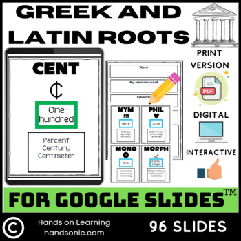 Preview of Greek and Latin Roots for Google Slides