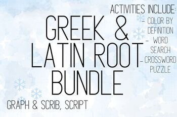 Preview of Greek and Latin Roots: graph and scrib, script Bundle