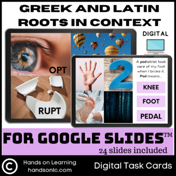 Preview of Greek and Latin Roots in Context for Google Slides