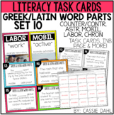 Greek and Latin Word Parts Task Cards (Set 10)