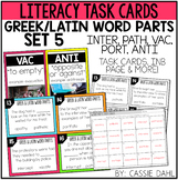 Greek and Latin Word Parts Task Cards (Set 5)