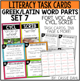 Greek and Latin Word Parts Task Cards (Set 7)