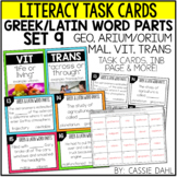 Greek and Latin Word Parts Task Cards (Set 9)