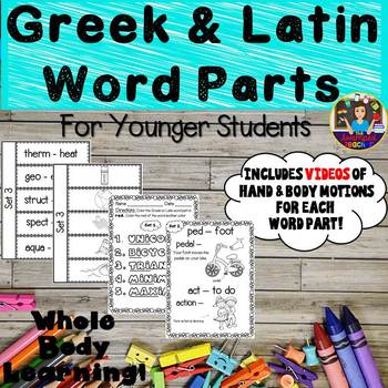 Preview of Greek and Latin Word Parts for Younger Students