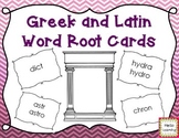 Greek and Latin Word Root Cards for Spelling and Vocabulary