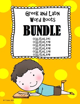 Preview of Greek and Latin Word Roots Interactive Notebook and BINGO BUNDLE