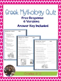 Greek Mythology Quiz (Gods/Goddesses/Myths)