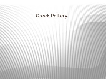 Preview of Greek pottery Powerpoint