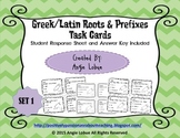 Greek/Latin Roots and Prefixes Task Cards (SET 1)