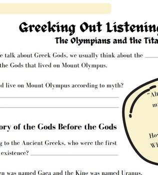 Preview of Greeking Out Active Listening Guided Notes S4E1