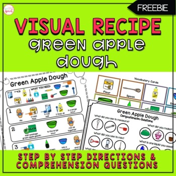 Preview of Green Apple Dough Visual Recipe {FREEBIE}