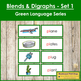 Green: Blends and Digraphs (Set #1) - Montessori Phonics