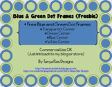 Green & Blue Polka Dot Frames Freebie! (Commercial Use OK)