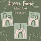 Green Boho Alphabet Posters