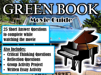 Preview of Green Book Movie Guide (2018) - Movie Questions with Extra Activities