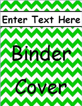 Preview of Green Chevron Binder Cover