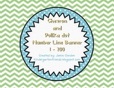 Green Chevron Number Line Banner ~ Numbers 1 - 200