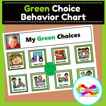 Preview of Green Choices Behavior Chart for Autism Special Education