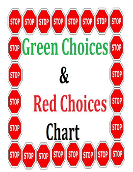 Preview of Green Choices/ Red Choices Chart