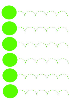 Preview of Green Circle Tracing/Scissor Cutting Practice