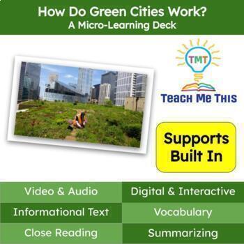 Preview of Green Cities Informational Text Reading Passage and Activities