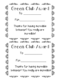 Green Club Behavior Award