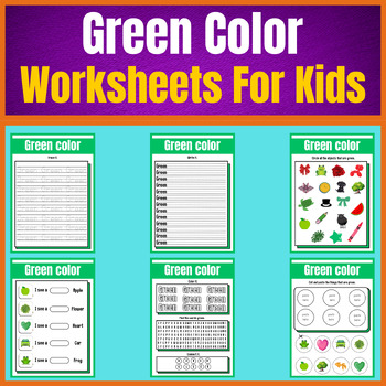 Green Color Learning Sheets for Kids. by StudySage Shop | TPT