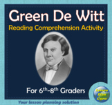 Green DeWitt Reading Comprehension Activity | Texas Empres