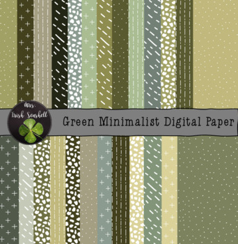 Preview of Green Digital Paper - 12 x 12 Backgrounds - Commercial Use