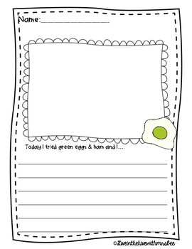 Green Eggs & Ham Writing FREEBIE by Live in the Hive with Bee | TpT