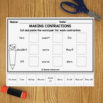 Green Eggs and Ham Contractions Worksheet by Teacher Gameroom | TpT