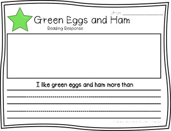 Green Eggs and Ham- Reading Response by Two Caffeinated Teachers