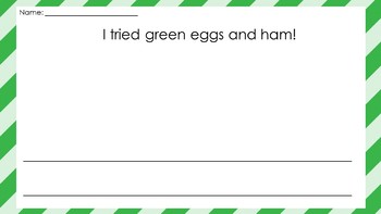 Green Eggs and Ham Writing Activity by Haley Perez | TpT