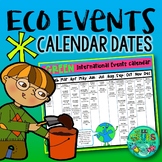 Green Events Calendar Freebie - environmental dates from a