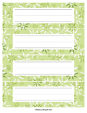 Green Flowers - Name Plates