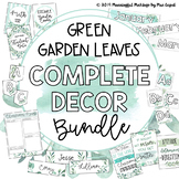 Green Garden Leaves Classroom Decor; Farmhouse Themed Bundle