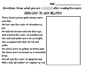 Preview of Green Giant Poem for Visualizing