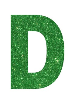 Green Glitter Print | A-Z 0-9 Decor | Printable Bulletin Board ...