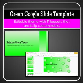 Preview of Green Google Slide Template (Editable)