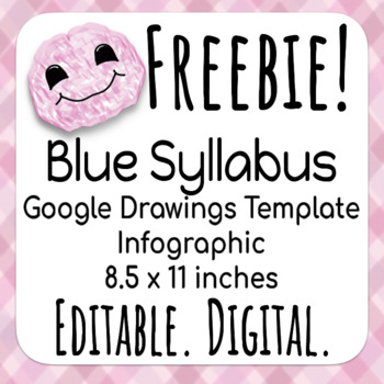 Preview of Blue Infographic Syllabus; Includes Remote Learning!